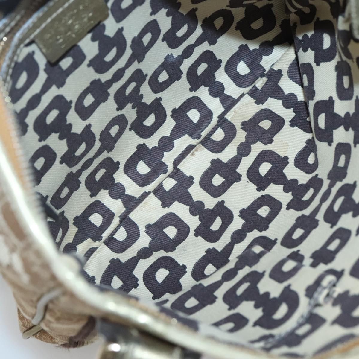 Gucci GUCCI GG Canvas Sherry Line Shoulder Bag Beige Black Size ONE SIZE - 17 Thumbnail