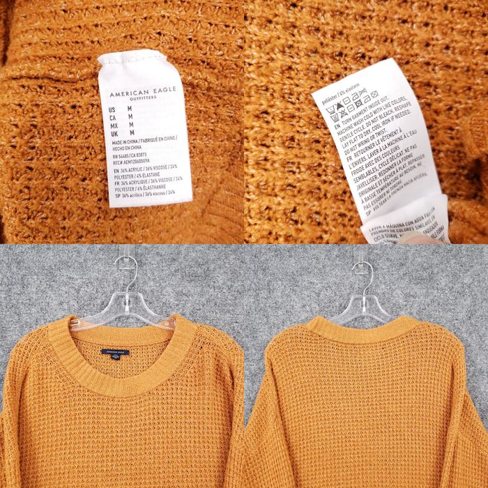 American Eagle Outfitters, Sweaters, American Eagle Oversized Waffle Knit  Sweater In Blue Size Xs