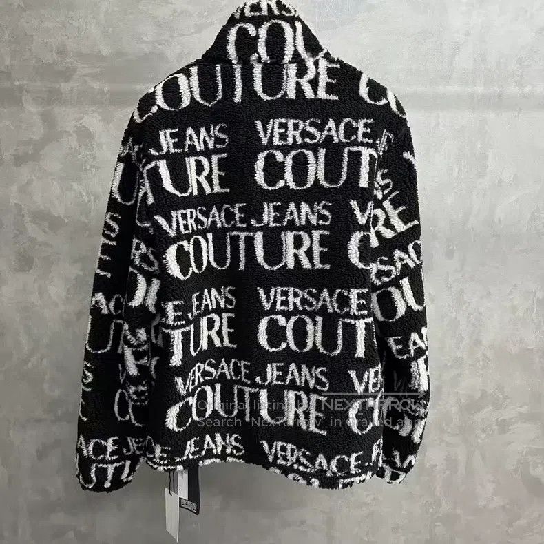 Versace Versace Black printed letter logo jacket jacket Size US XS / EU 42 / 0 - 2 Thumbnail