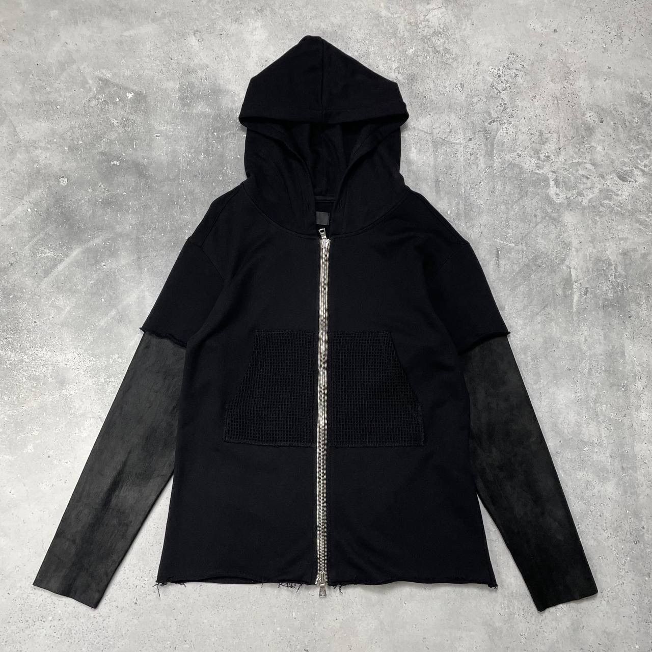 Rta RTA Full Zip-Up Hoodie With Leather Sleeves Women's Black Size M / US 6-8 / IT 42-44 - 1 Thumbnail