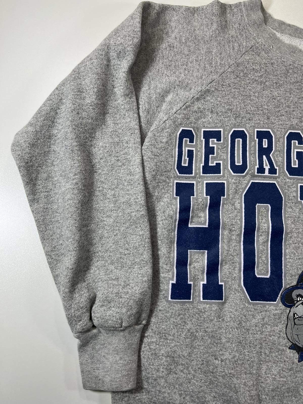 Delta Vintage Georgetown Hoyas Grey Crewneck Sweatshirt XL Size US XL / EU 56 / 4 - 4 Thumbnail