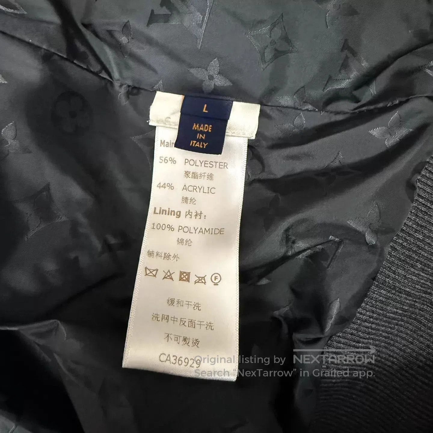Louis Vuitton Gray Fuzzy Zip-Up Bomber Jacket Size L. Size US L / EU 52-54 / 3 - 5 Thumbnail
