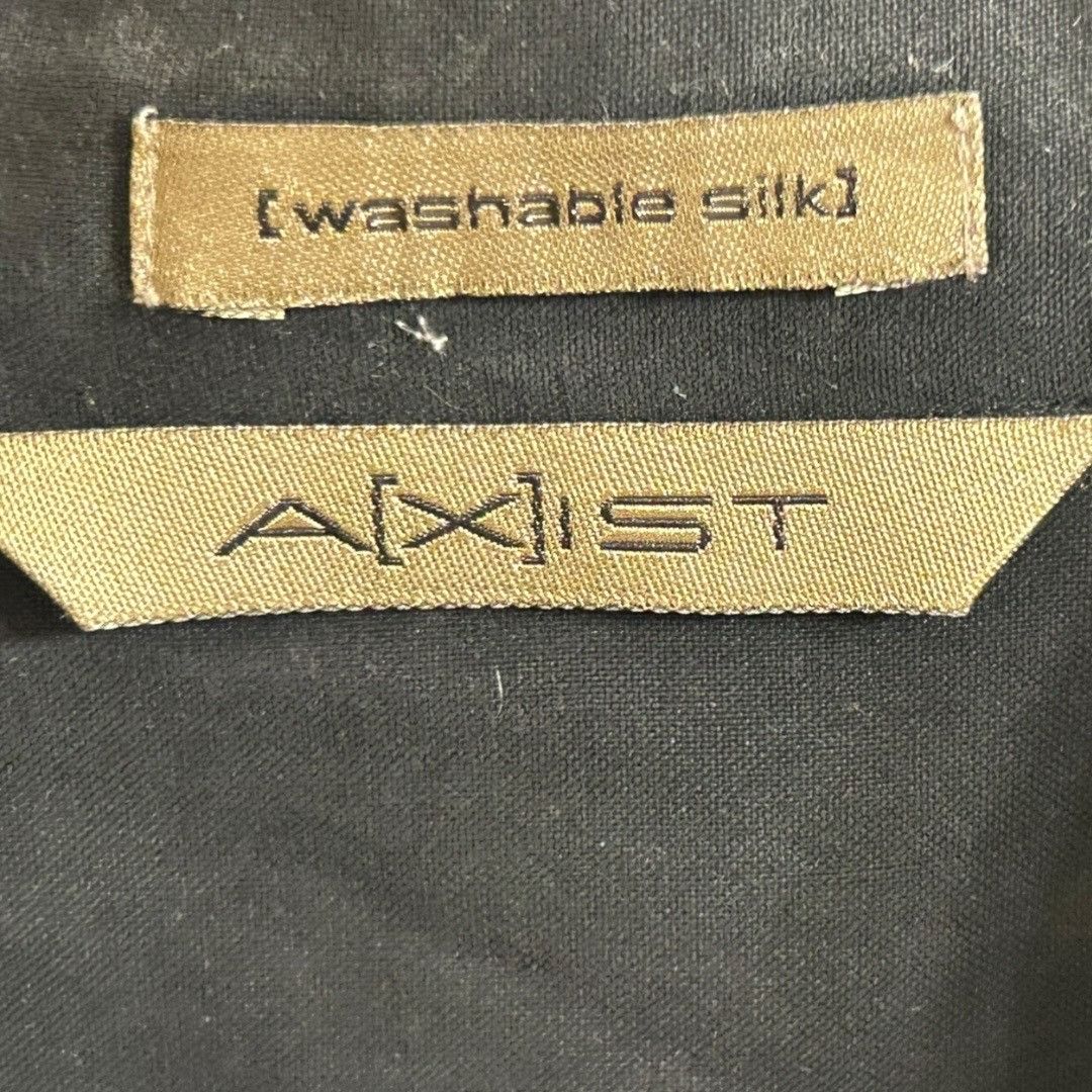 Axist NWT Axist Geometric Black Washable Silk Short Sleeve Button- Size US M / EU 48-50 / 2 - 3 Thumbnail