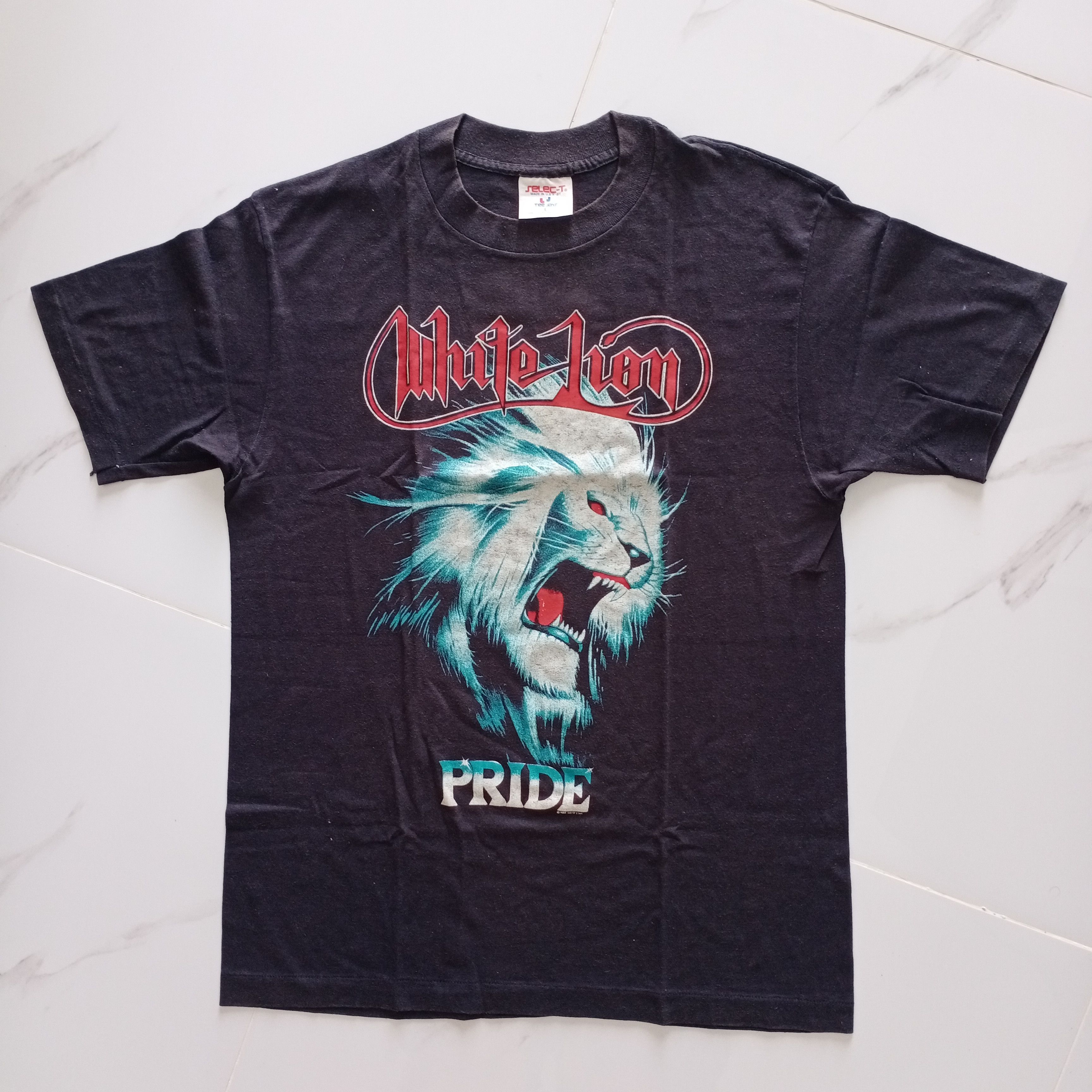 Band Tees Vintage White Lion Pride Tour 80s 1988 Rock N Roar T-shirt Size US L / EU 52-54 / 3 - 2 Thumbnail