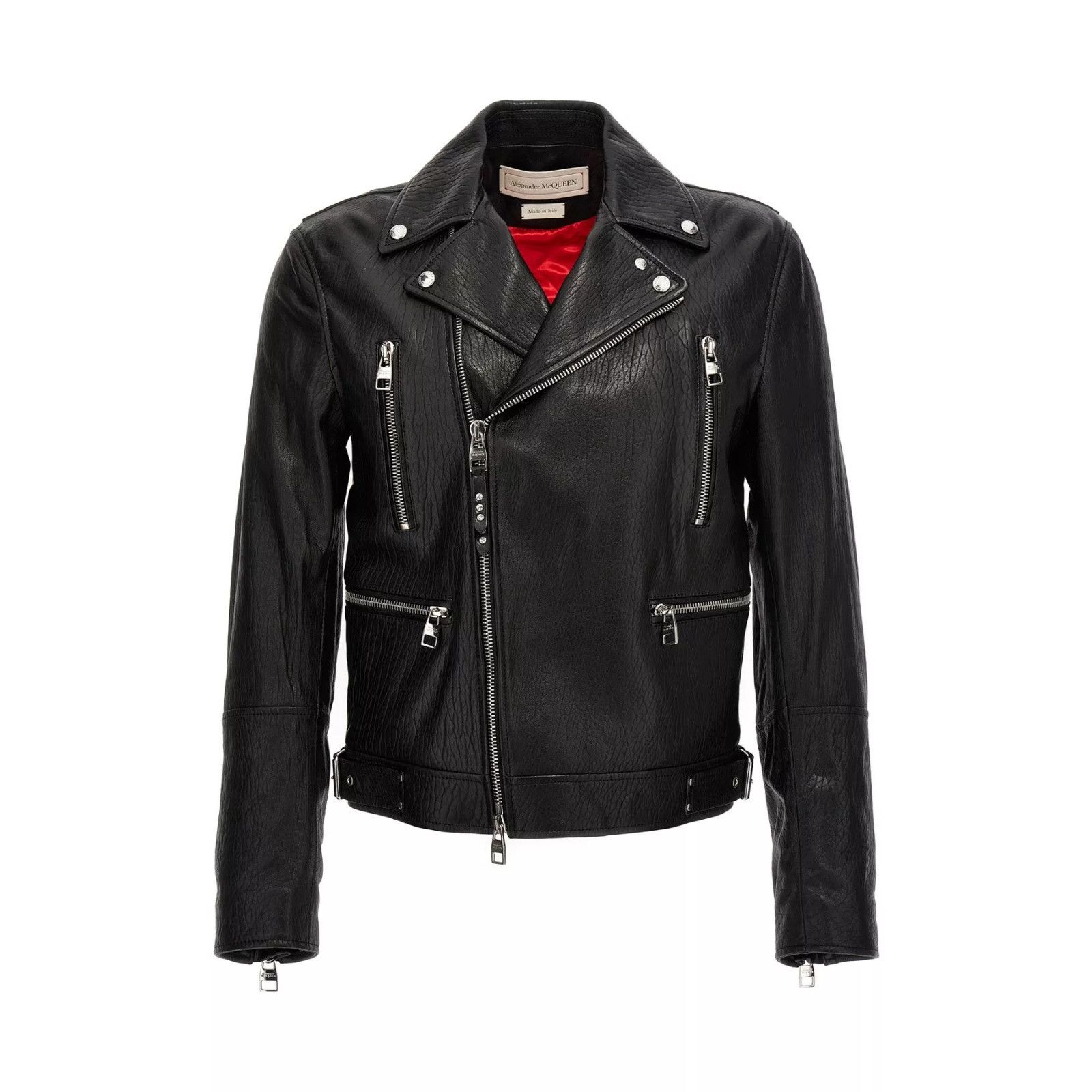 Alexander McQueen ALEXANDER MCQUEEN Black Leather Jacket New & Authentic (Men' Size US L / EU 52-54 / 3 - 1 Thumbnail