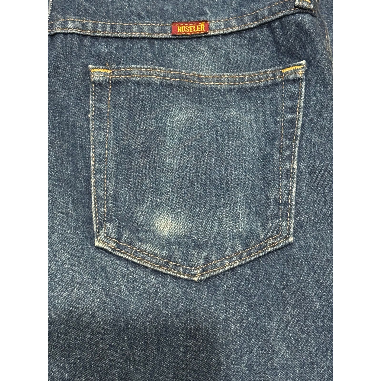 Vintage Y2K Rustler dark blue bootcut high waisted jeans 33X32 Size US 33 - 6 Thumbnail