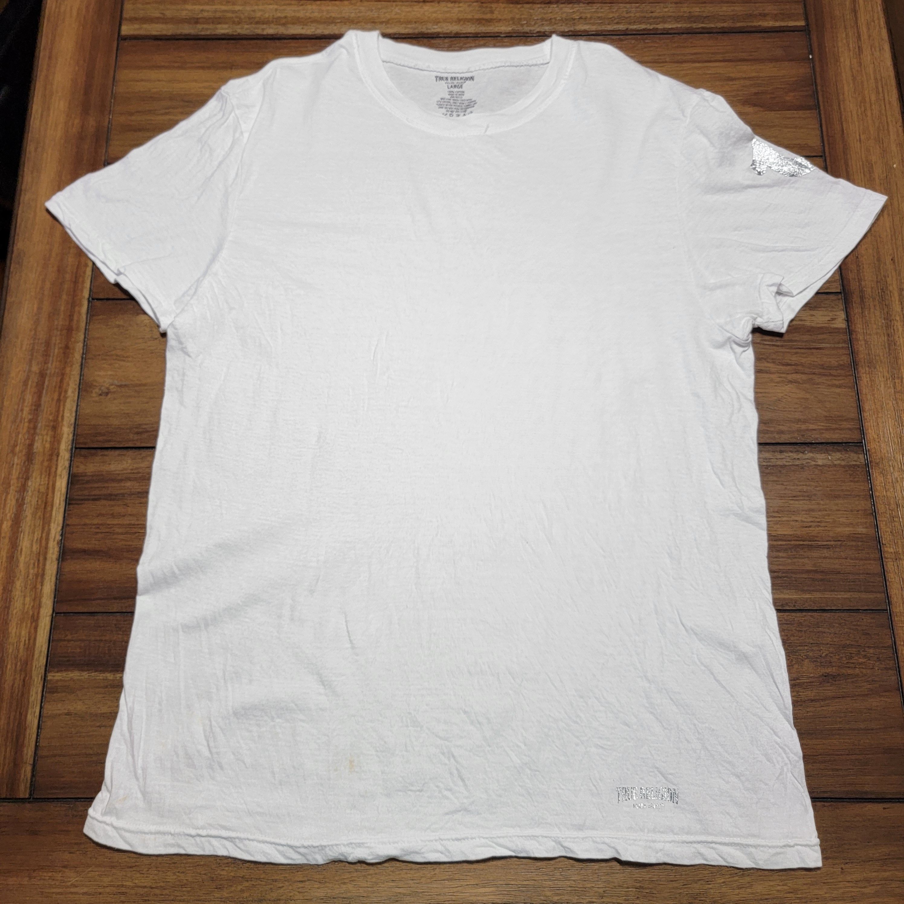 True Religion True Religion Arm Logo SS White Unisex Tee - Size Large Size US L / EU 52-54 / 3 - 1 Thumbnail