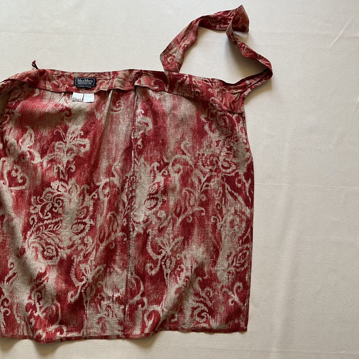Max Mara Max Mara Weekend Jacquard Linen Wrap Skirt Size 26" / US 2 / IT 38 - 5 Thumbnail