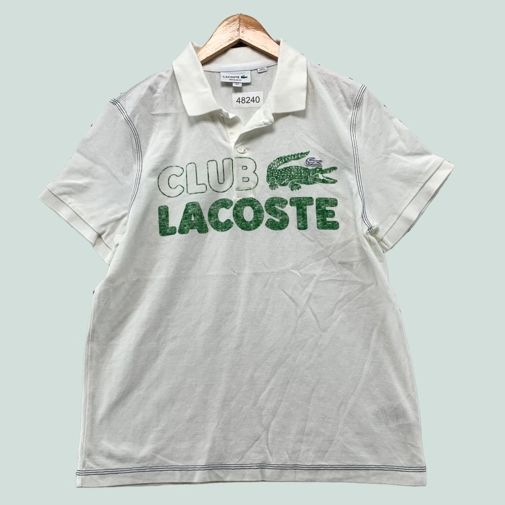 Lacoste Lacoste Polo Shirt Mens White Tennis Preppy Alligator Shirt XS/S Regular Pocket Logo Short Sleeve Button Neck Collared Knit Cotton Size US S / EU 44-46 / 1 - 1 Thumbnail