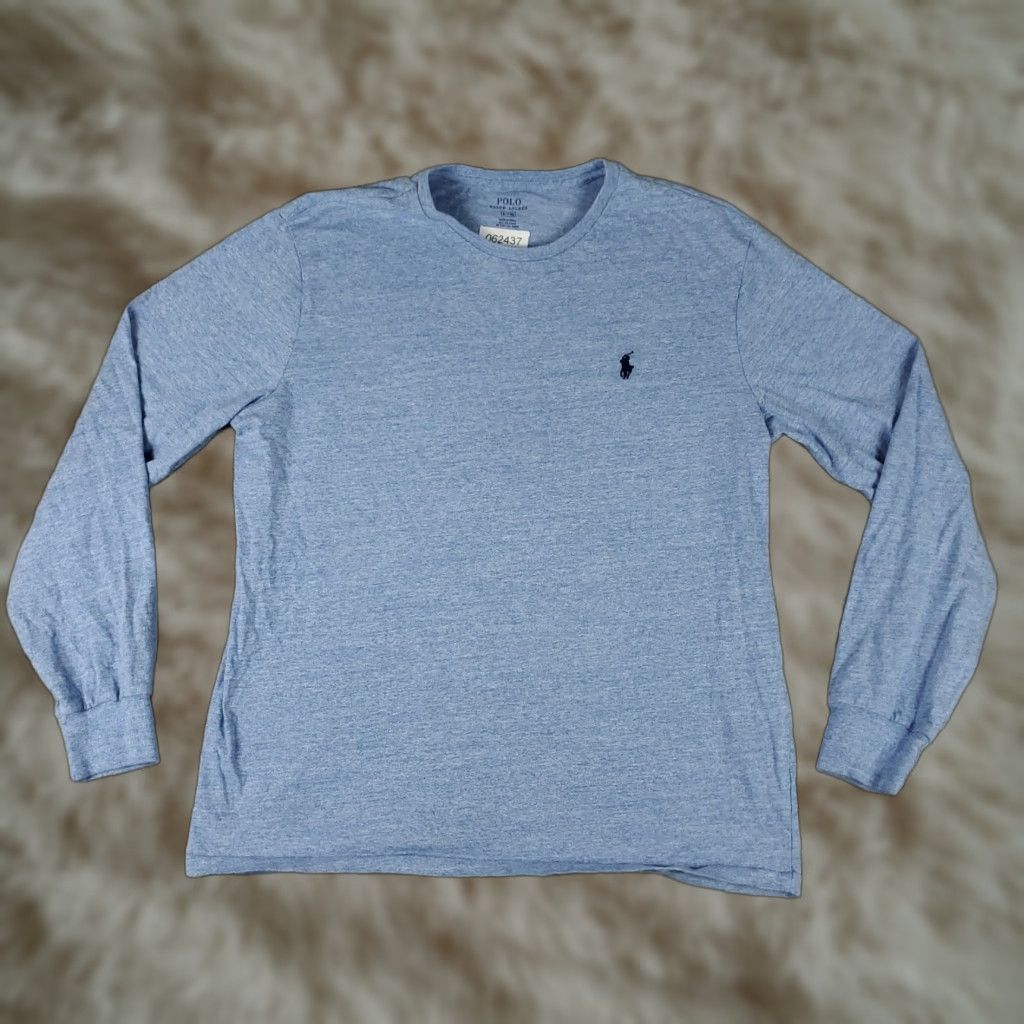 Ralph Lauren VINTAGE Ralph Lauren Polo T-Shirt Mens Large Blue Cotton Crew Neck Casual All Seasons Size US L / EU 52-54 / 3 - 1 Thumbnail