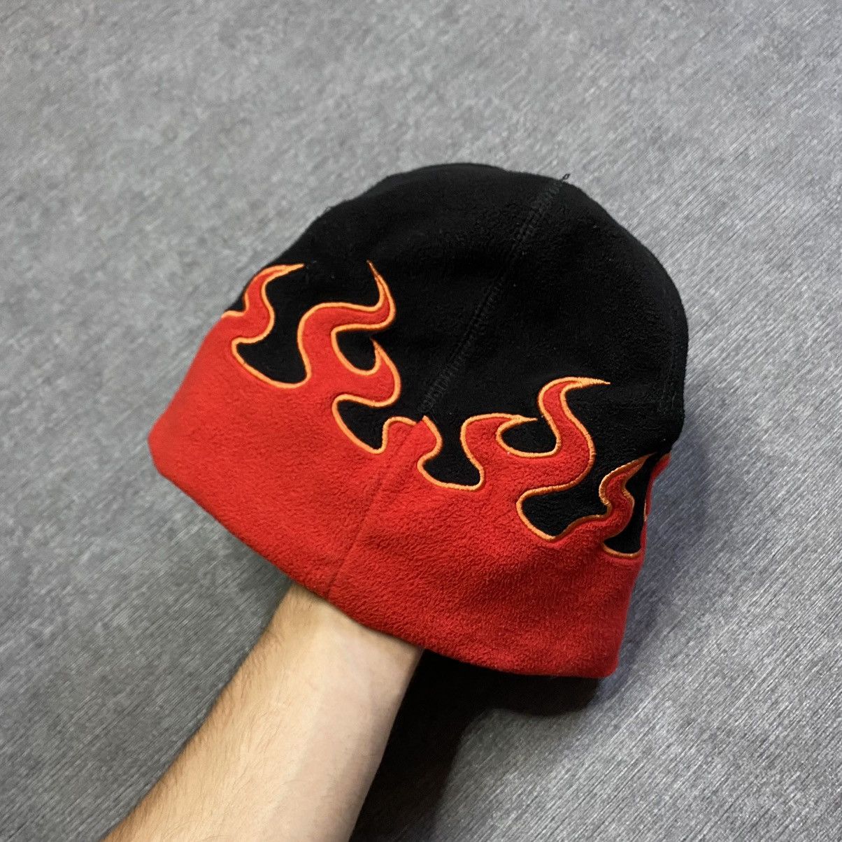 Vintage Vintage Serious y2k flame beanie hat Size ONE SIZE - 4 Thumbnail