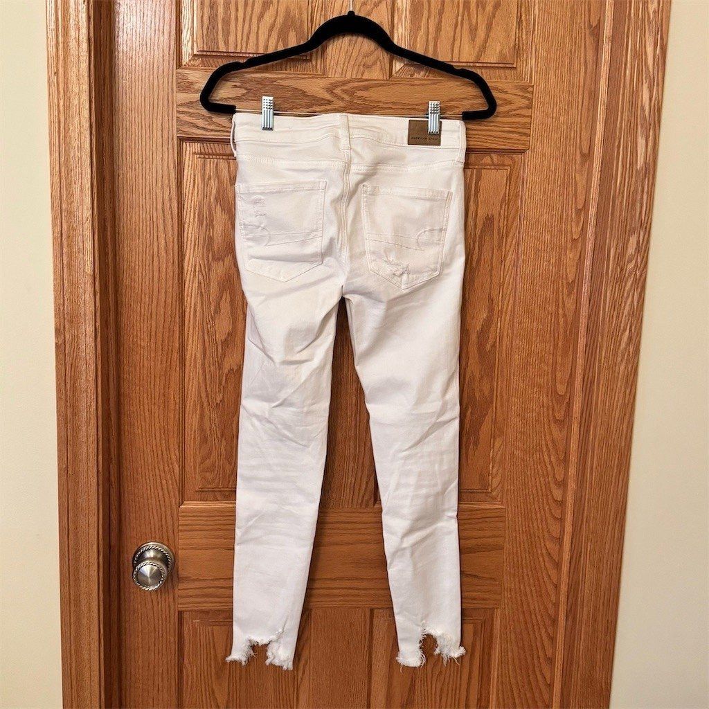 American Eagle Outfitters American Eagle Outfitters Jeans Womens Size 4 White Skinny Size 28" / US 6 / IT 42 - 3 Thumbnail