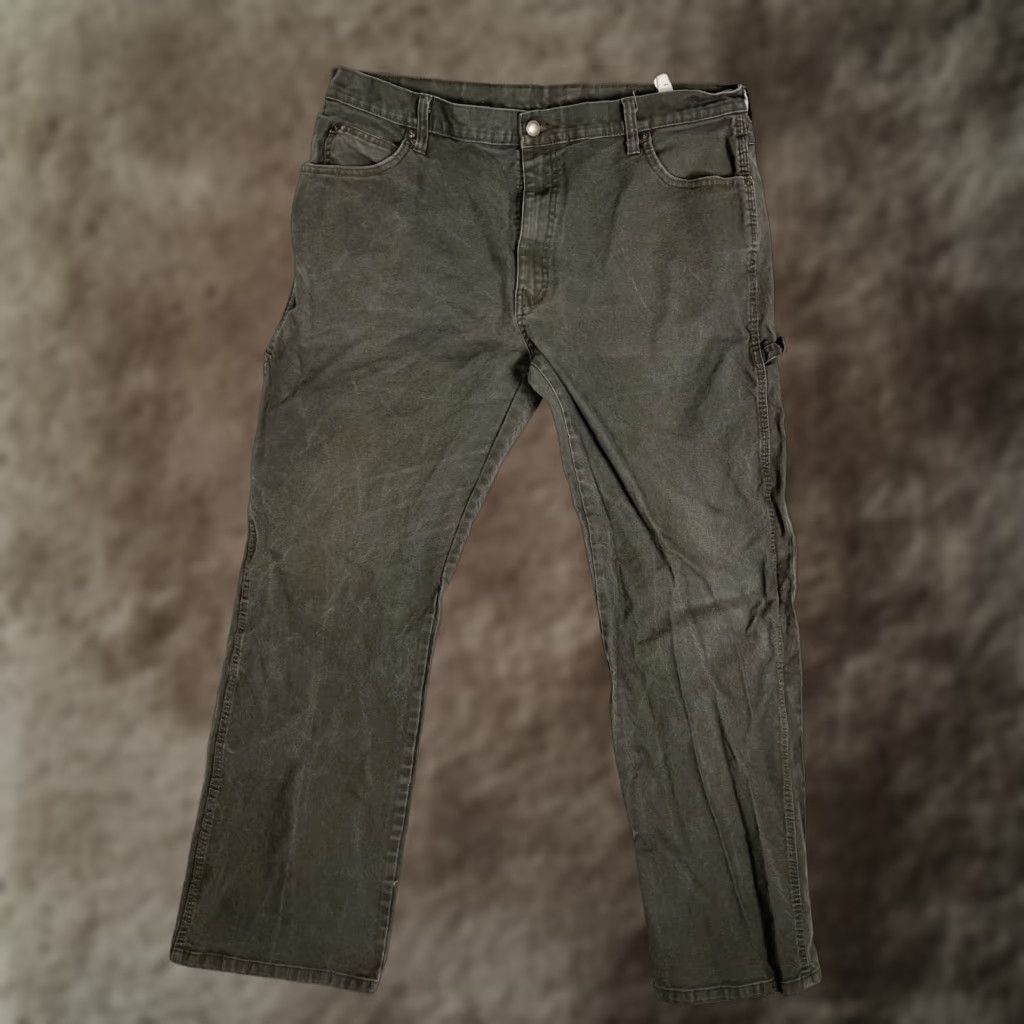 Dickies VINTAGE Dickies Green Carpenter Pants 38x32 Workwear 5-Pocket Cotton Canvas Jeans Mens Straight 90s Grunge USA Size US 38 / EU 54 - 1 Thumbnail