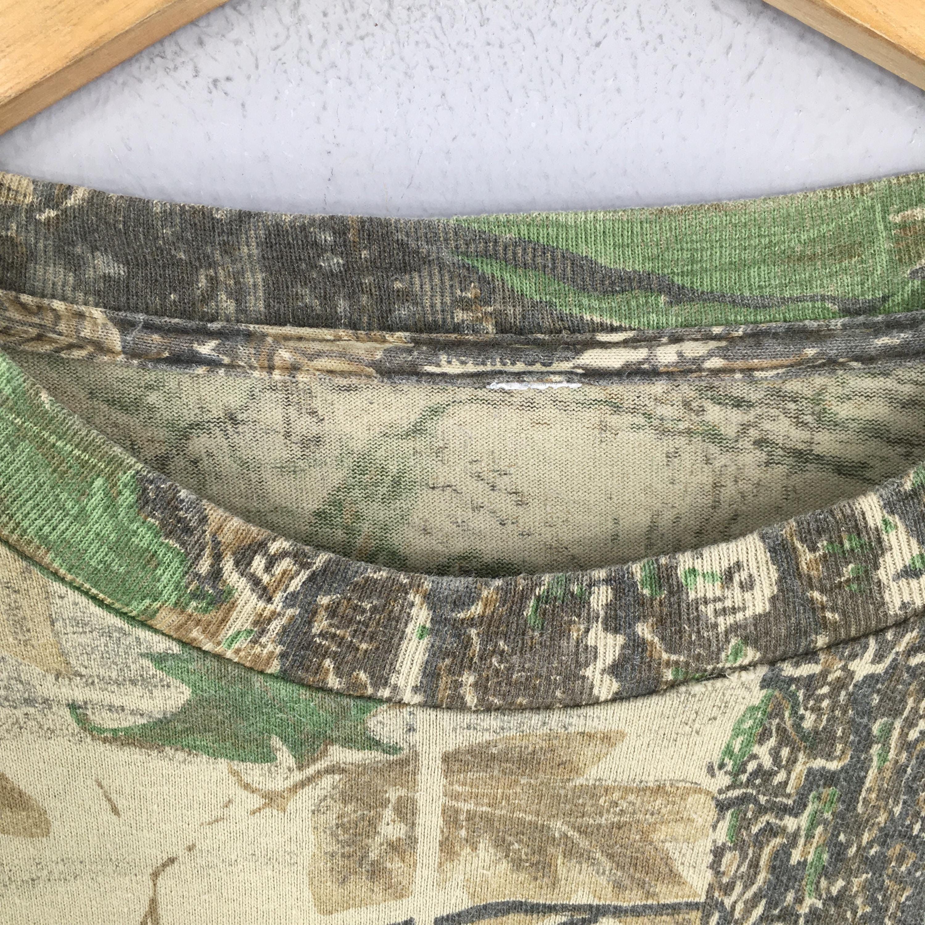 Mossy Oaks × Realtree × Vintage Vintage 90s Mossy Oak Tree Camo Long Sleeve Tshirt 2XLarge Size US XXL / EU 58 / 5 - 5 Thumbnail