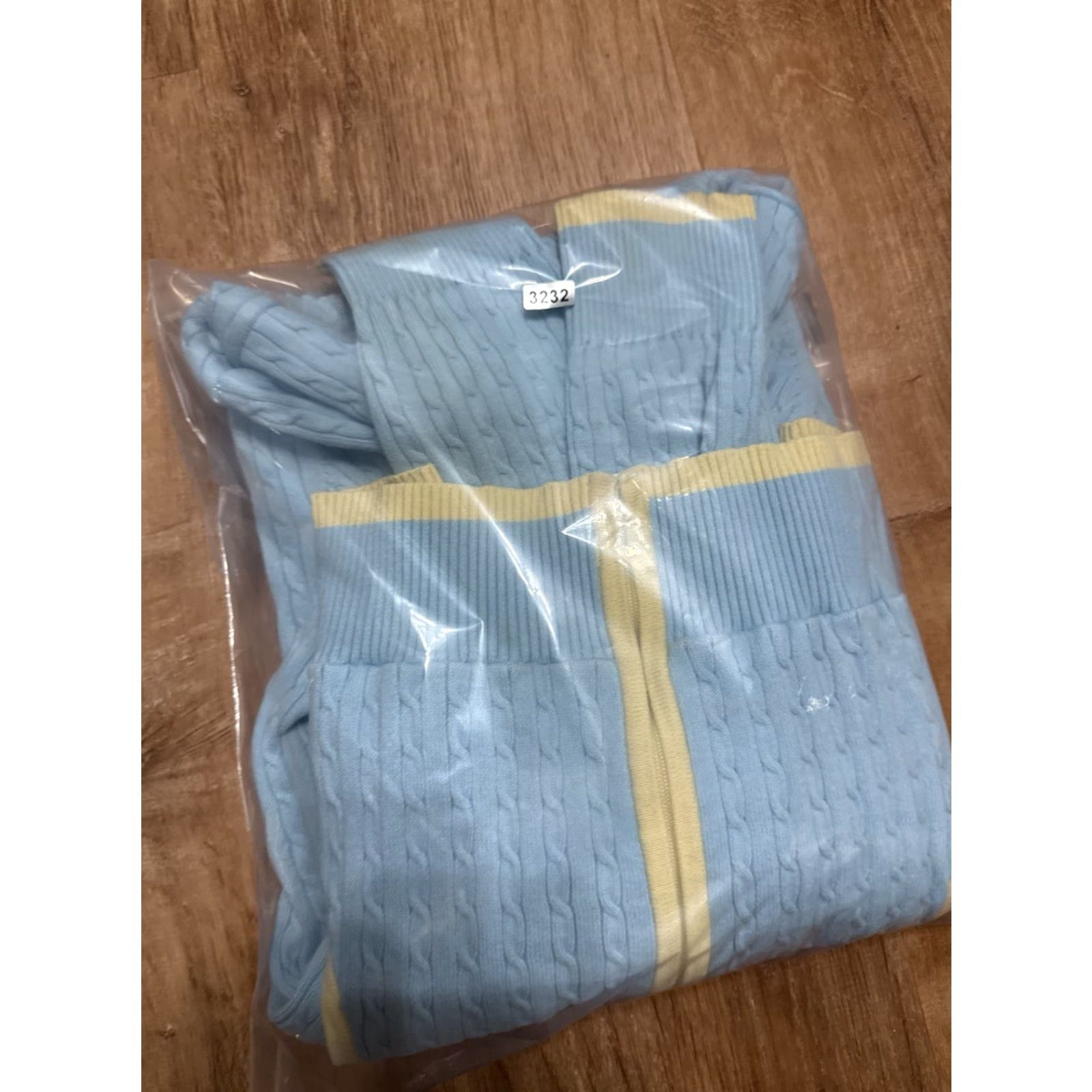 Tommy Hilfiger VINTAGE Tommy Hilfiger Womens Jacket Blue Full Zip Cable Knit Lightweight M Women Size M / US 6-8 / IT 42-44 - 8 Thumbnail