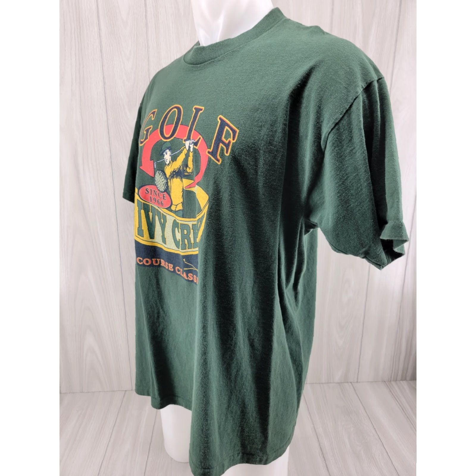 Vintage VTG Ivy Crew T-Shirt Unisex Adults XL Green 90s Single Stitch Made in USA Golf Course Classics Size US XL / EU 56 / 4 - 3 Thumbnail