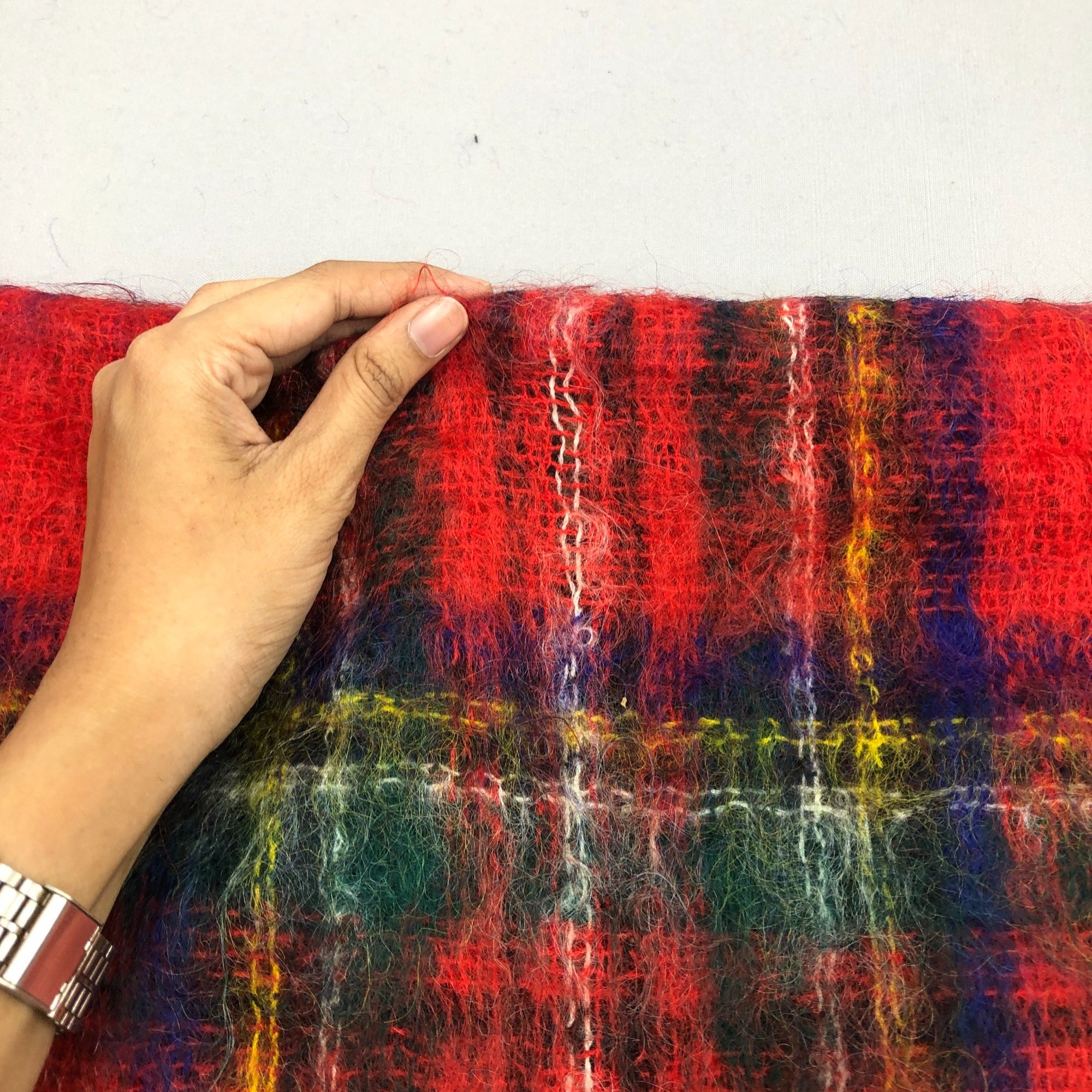 Japanese Brand Vintage Royal Scot Scarf Muffler Wool Mohair Plaid Scarves Size ONE SIZE - 10 Thumbnail