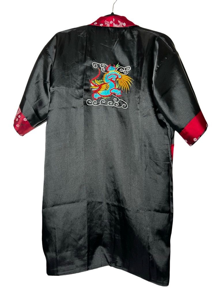 Vintage Vintage Oriental Double Sided Reversible Dragon Kimono Robe Size ONE SIZE - 3 Thumbnail