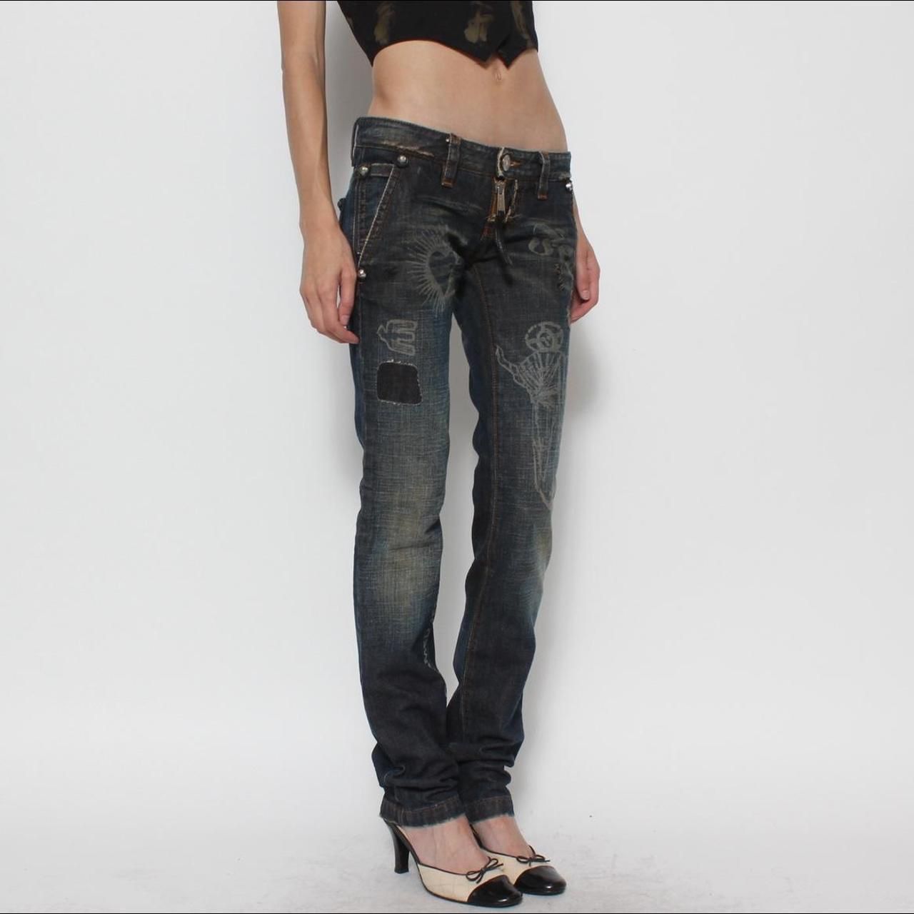 Dsquared2 Rare🔥 Dsquared2 Distressed Flare Denim Jeans Punk Size 26" / US 2 / IT 38 - 1 Thumbnail