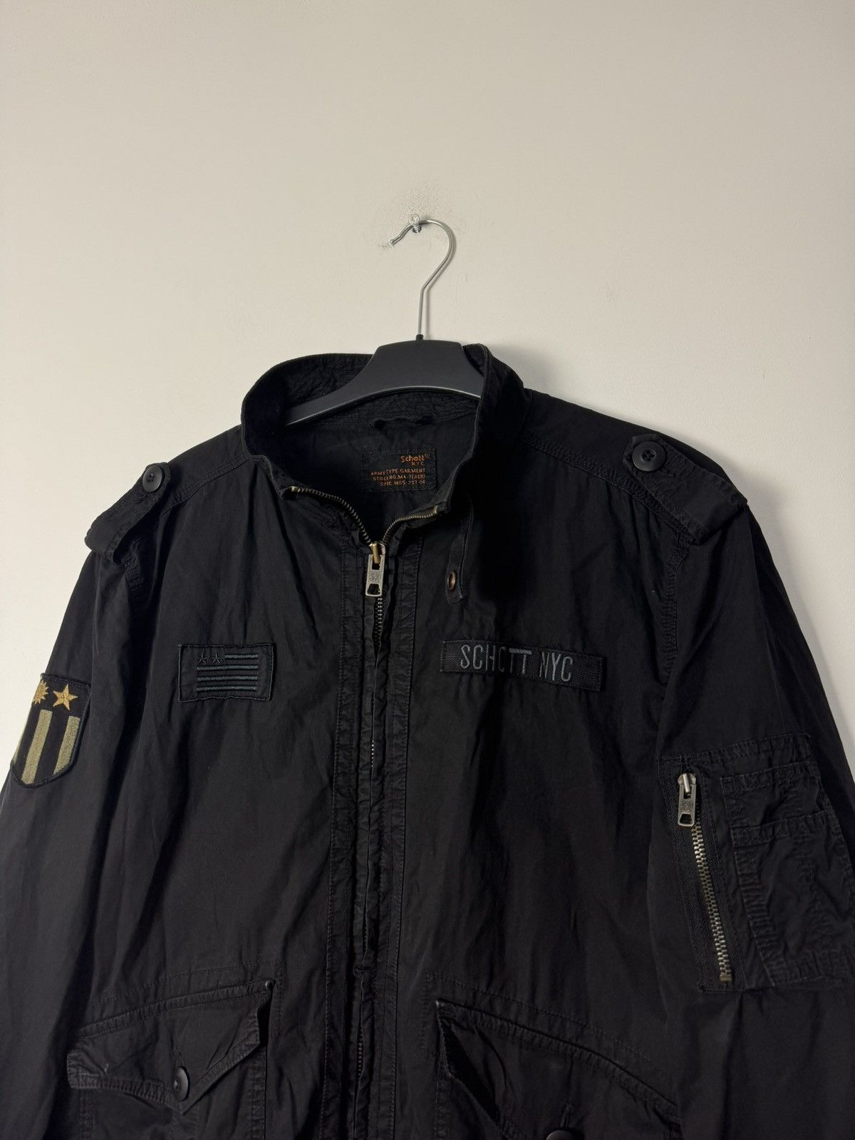 Schott Schott NYC Military Jacket M65 Style Black Archive Style Size US XXL / EU 58 / 5 - 4 Thumbnail