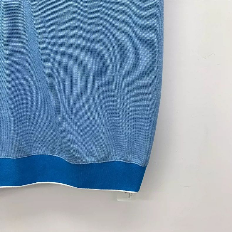 Loro Piana LORO PIANA Blue cotton collar short sleeve Polo shirt Size L / US 10 / IT 46 - 4 Thumbnail
