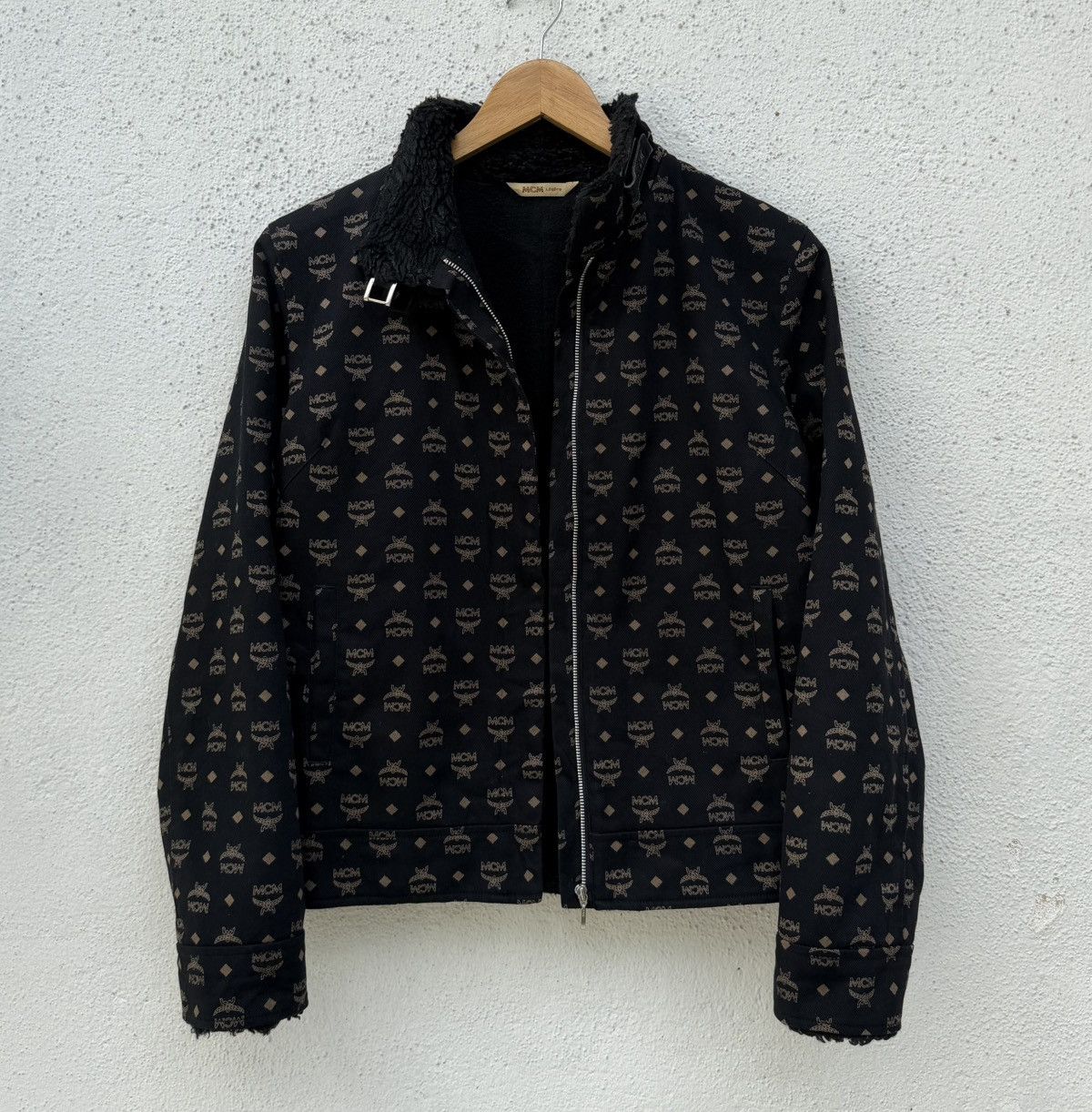 MCM MCM Legere Monogram Logo Lined Blanket Fleece Collar Jacket Size L / US 10 / IT 46 - 1 Thumbnail