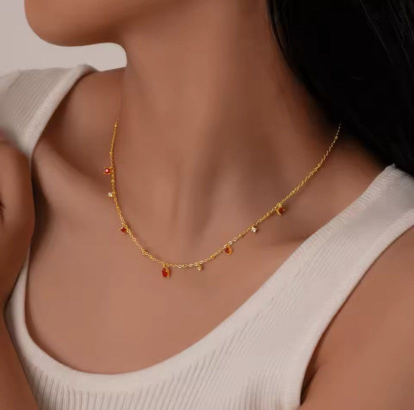 Other Sparking Clear Stones Charms Necklace Size ONE SIZE - 2 Thumbnail