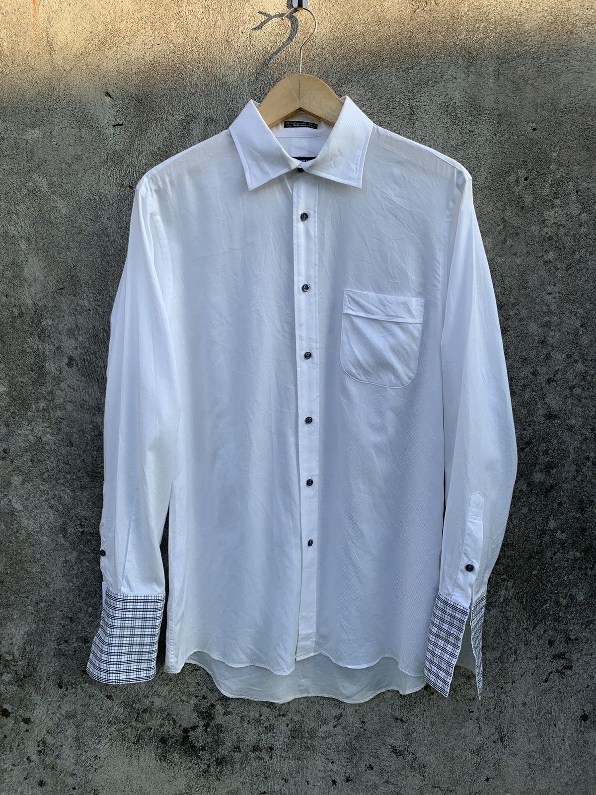 Burberry Burberry black label novacheck rib white dress shirt Size US L / EU 52-54 / 3 - 2 Thumbnail