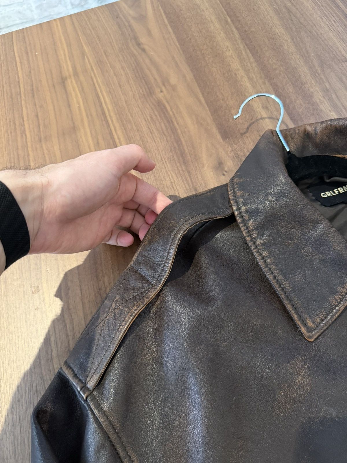Other Aged Leather Jacket (GRLFRND) Size US M / EU 48-50 / 2 - 4 Thumbnail