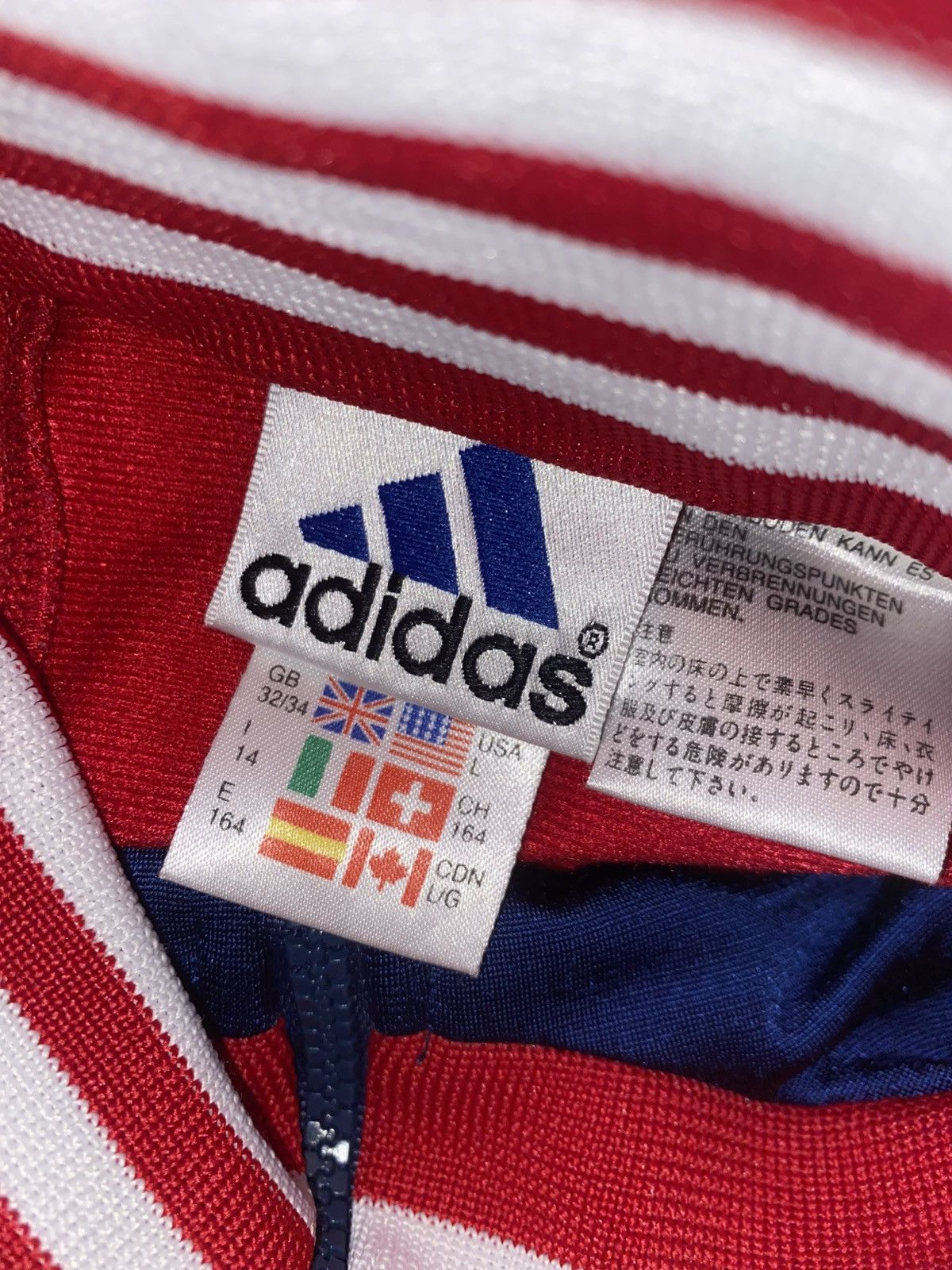 Adidas × Vintage Vintage adidas blue red white sportjacket Size US XS / EU 42 / 0 - 3 Thumbnail