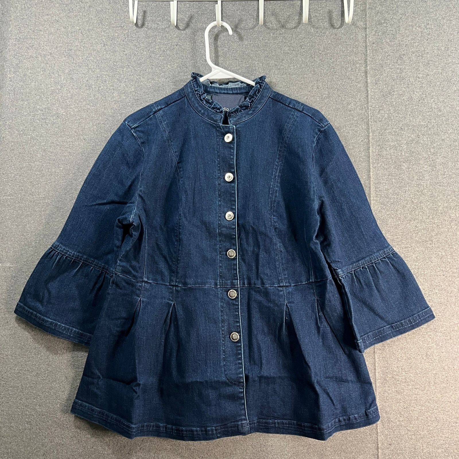 Other Studio Park x Jane Treacy Denim Jacket Size S Dark Wash Size S / US 4 / IT 40 - 1 Thumbnail