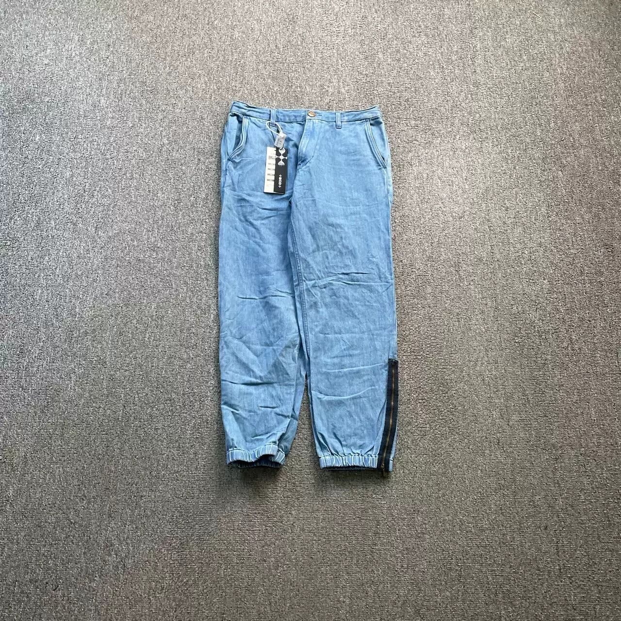 Gucci GUCCI Blue Logo Pants Size US 33 - 1 Thumbnail