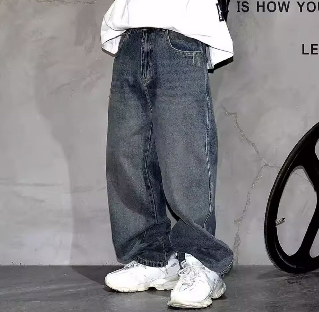 Japanese Brand × Vintage High Quality Hip Hop Stacked Baggy Jeans Size US 32 / EU 48 - 3 Thumbnail