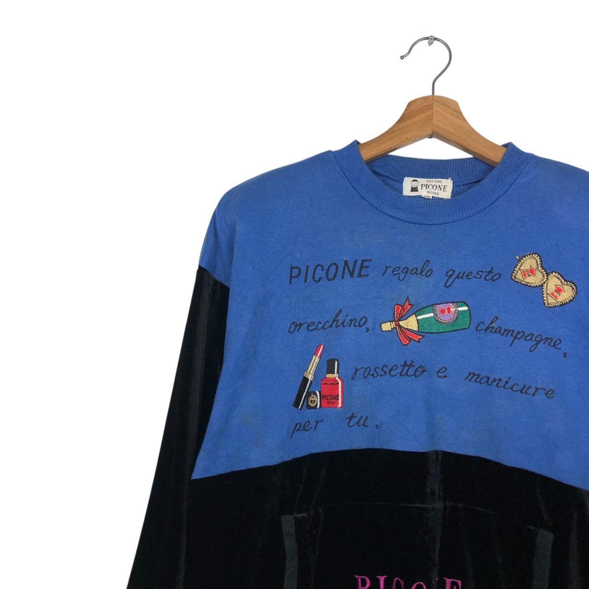 Japanese Brand 📌Vintage Sweatshirt Cropped Design Studio Picone Roma Size US M / EU 48-50 / 2 - 8 Thumbnail
