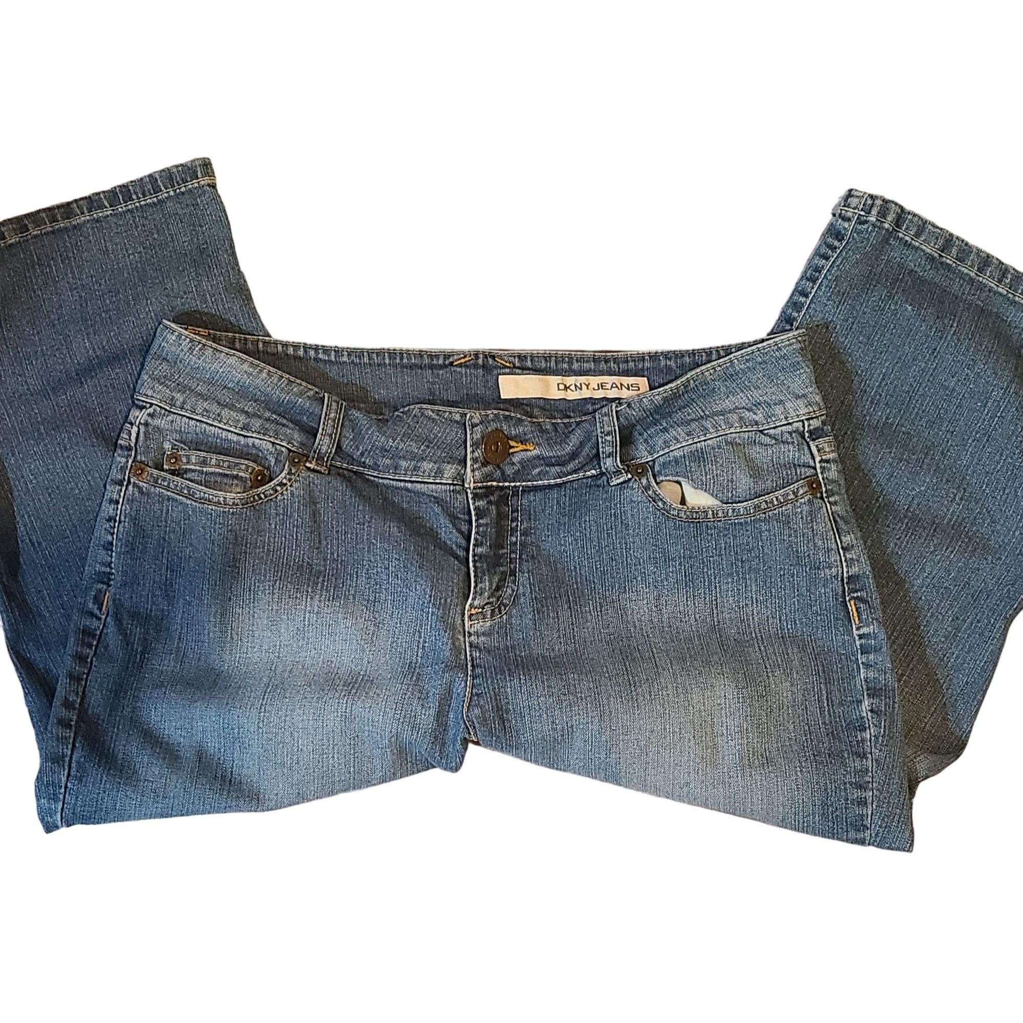 Designer DKNY Jeans Sz 8 Denim Bermuda Shorts Size 30" / US 8 / IT 44 - 1 Thumbnail