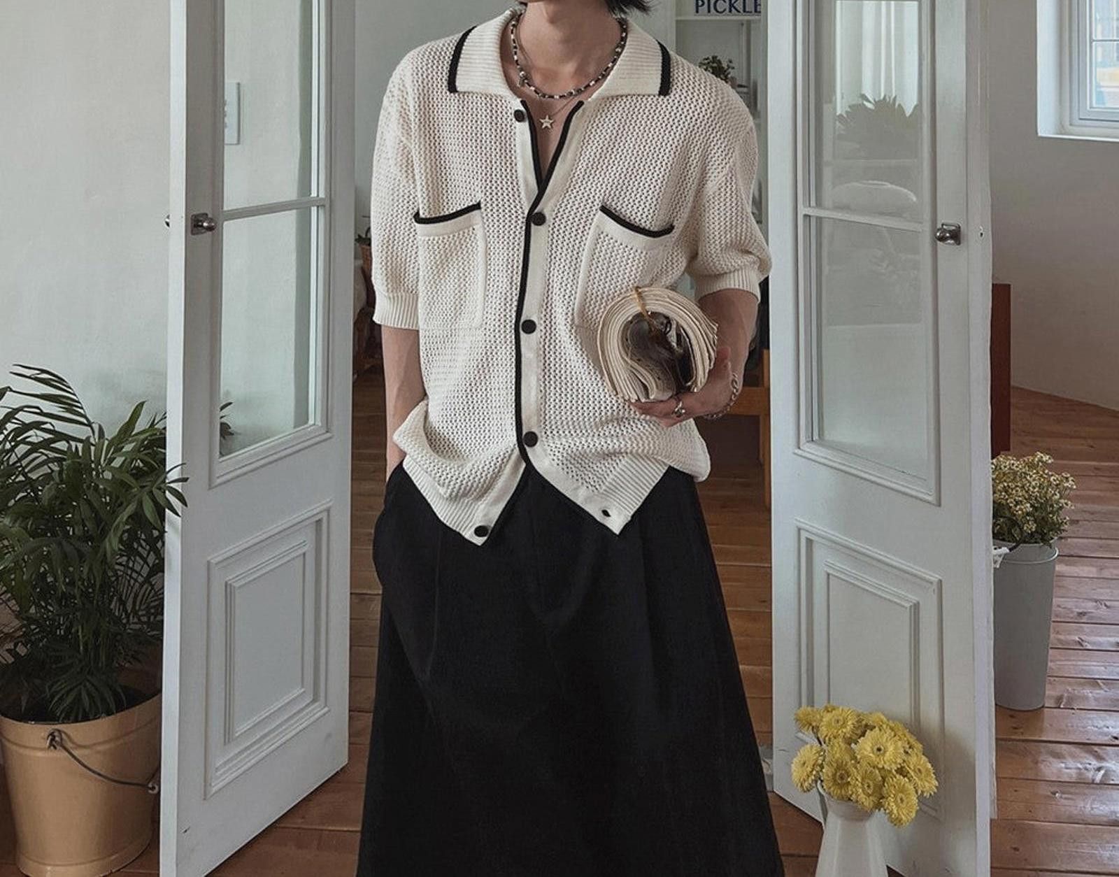 Other Knit Button Short Sleeve Shirt Size US M / EU 48-50 / 2 - 1 Thumbnail