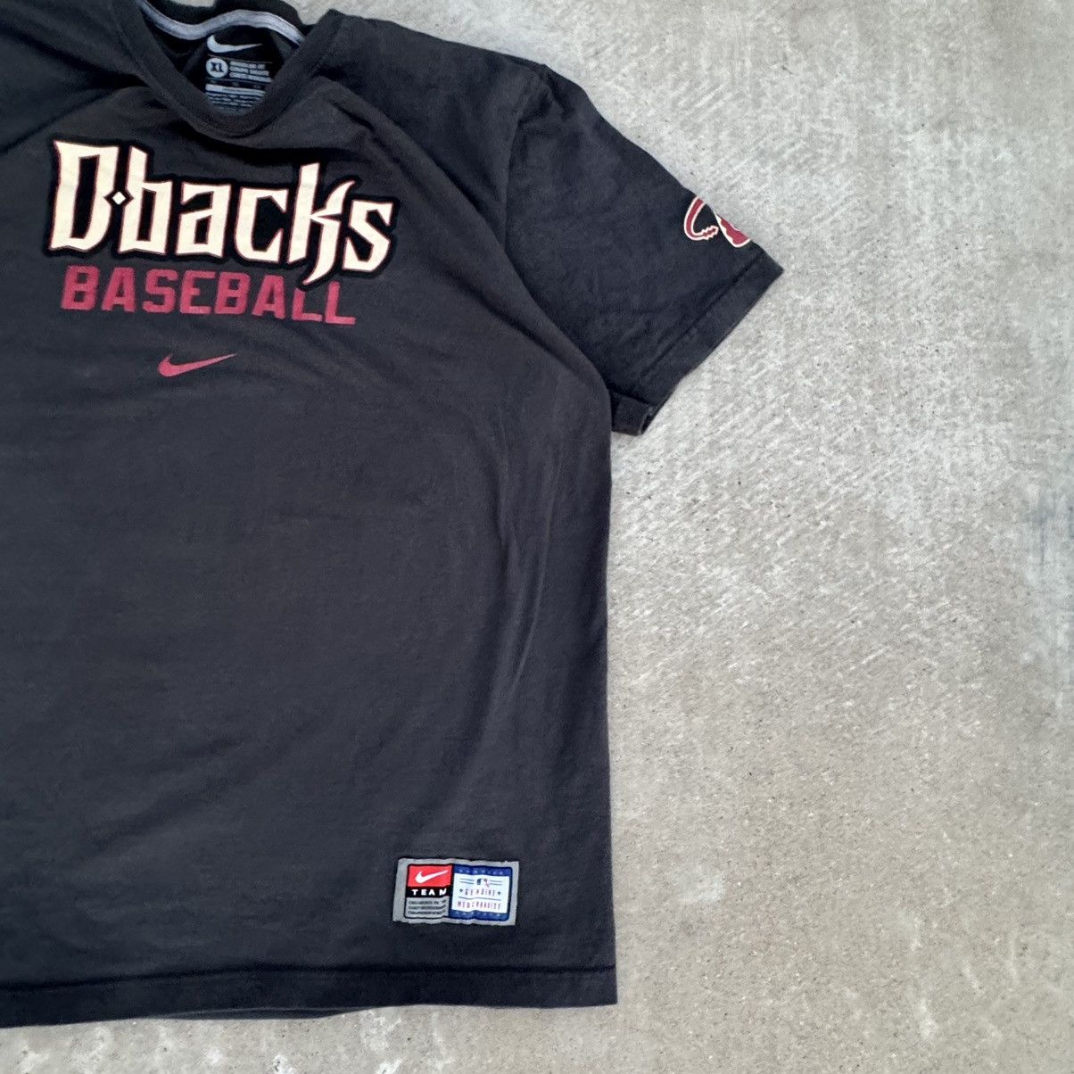 Nike × Vintage Vintage Y2K Grey AZ DBacks Nike Center Swoosh Graphic Tee XL Size US XL / EU 56 / 4 - 5 Thumbnail
