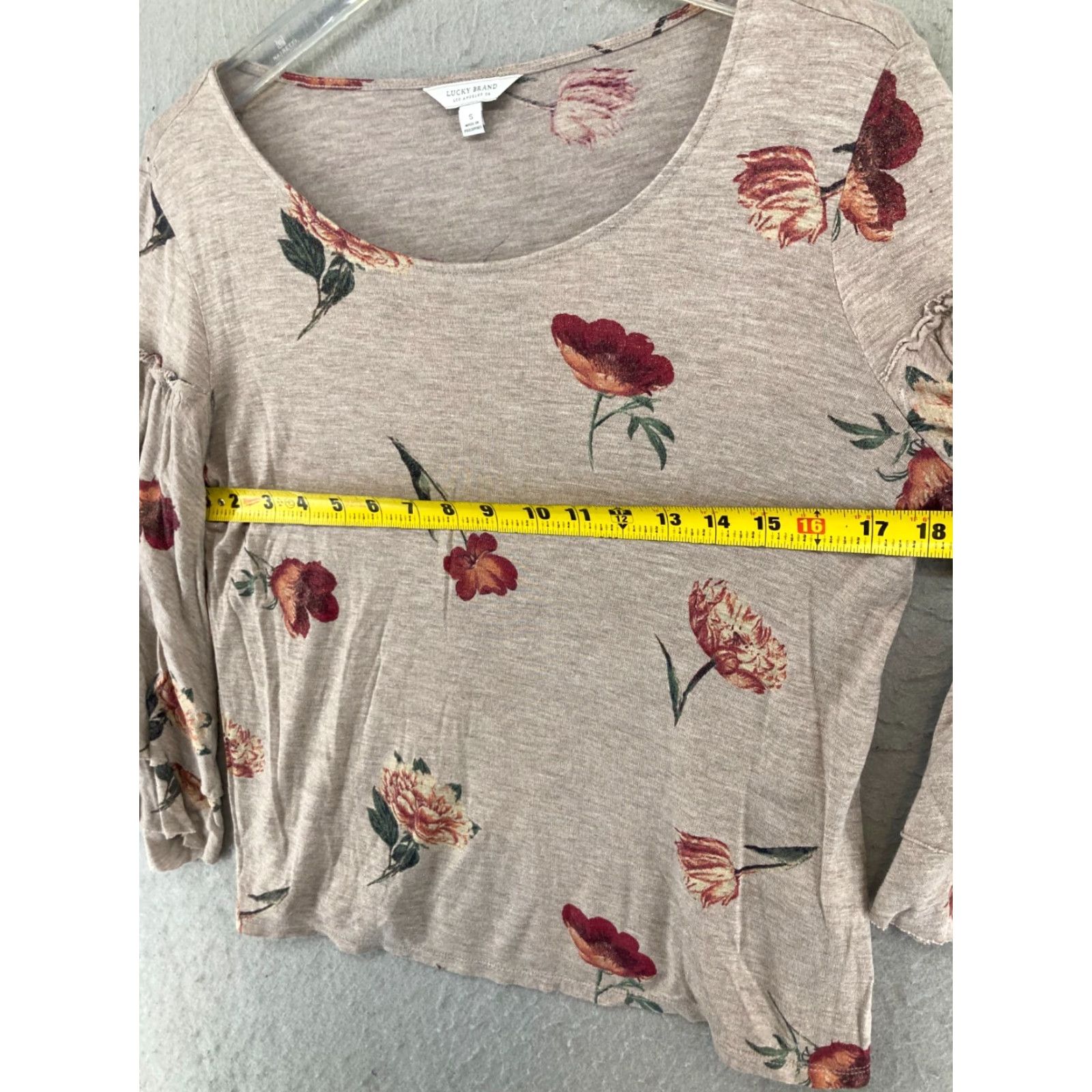 Lucky Brand Lucky Brand Blouse Women's Small Floral Relaxed Flutter Sleeve Scoop Neck XS-Colorful Multicolor Bohemian Casual Shirt Size S / US 4 / IT 40 - 2 Thumbnail