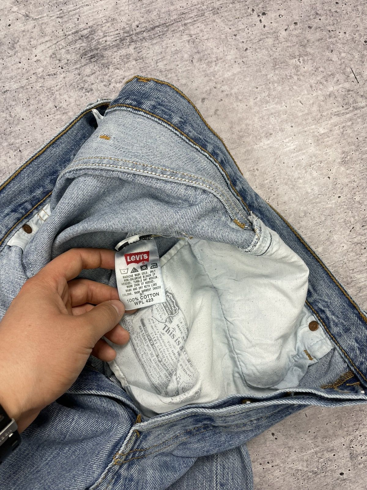 Levi's × Vintage Vintage Levi’s 501 Y2K Style Blue Stonewashed Denim Jeans Size US 36 / EU 52 - 13 Thumbnail