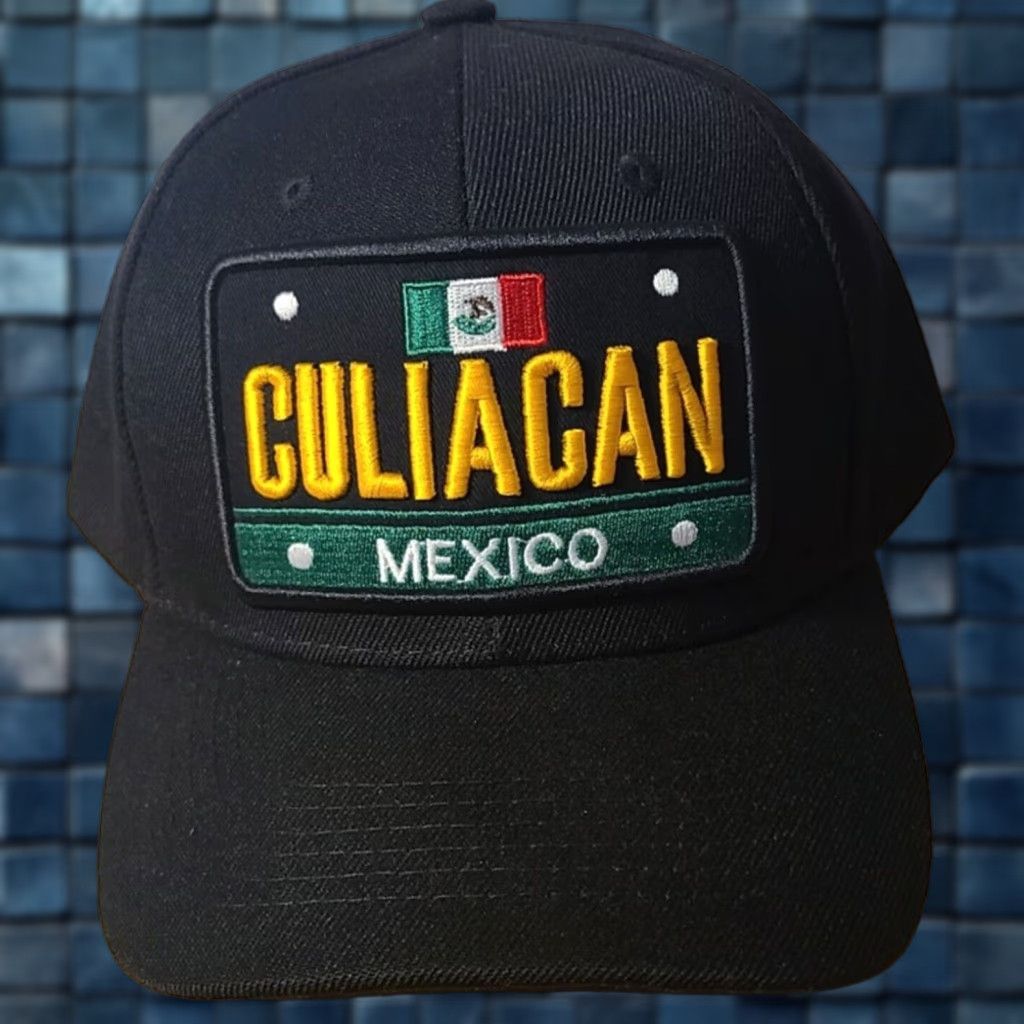 Vintage MEXICAN FLAG Baseball Cap Black Adjustable Mens Size ONE SIZE - 1 Thumbnail