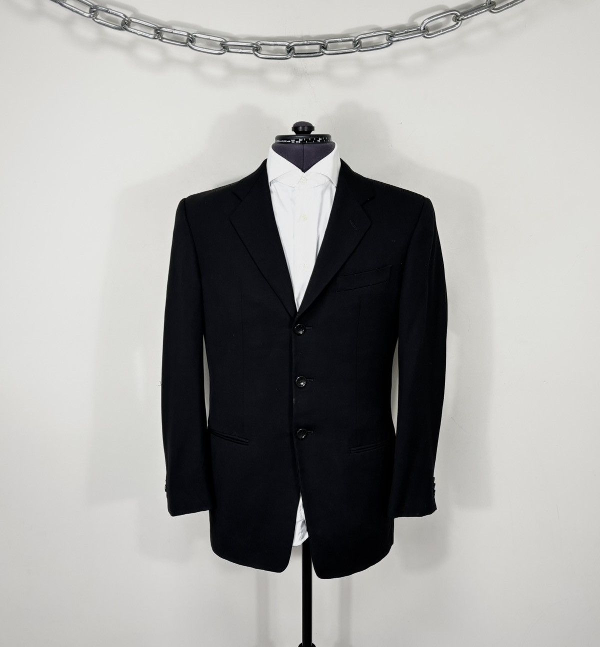 Armani Collezioni Armani Collezioni Men’s Black Wool Blazer Jacket Sport Coat Size 36R - 1 Thumbnail