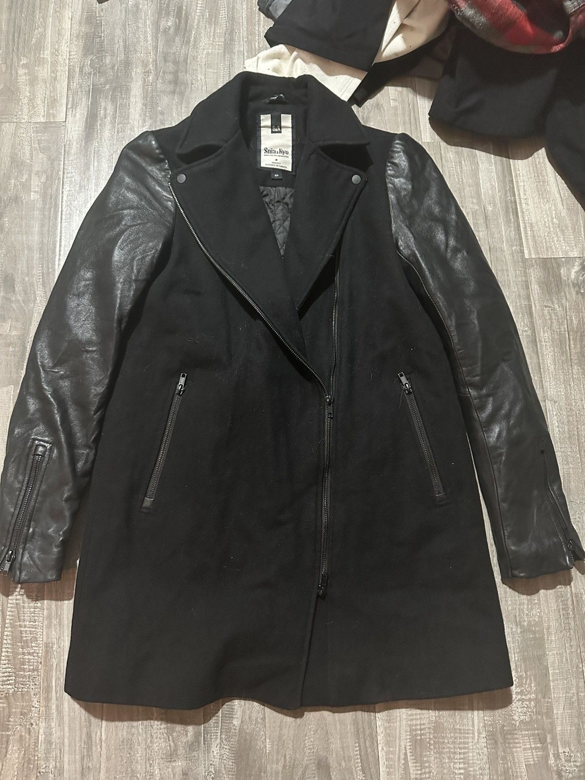 Soia & Kyo Soia and kyo hybrid wool and leather coat Size S / US 4 / IT 40 - 2 Thumbnail