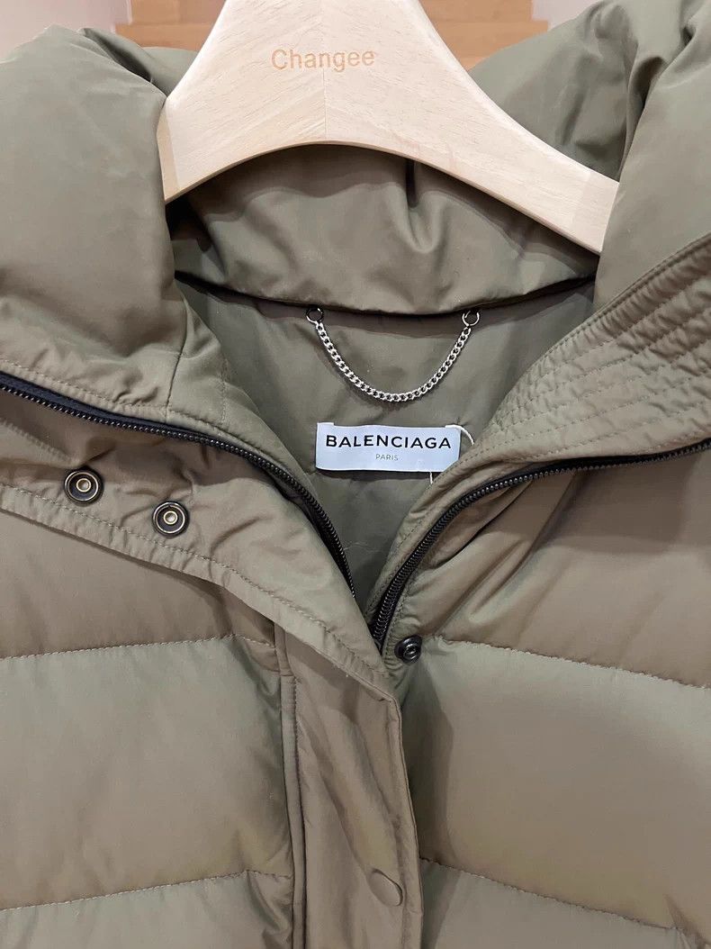 Balenciaga Balenciaga Military Green Down Jacket Long Length Size XXS / US 00 / IT 34 - 5 Thumbnail