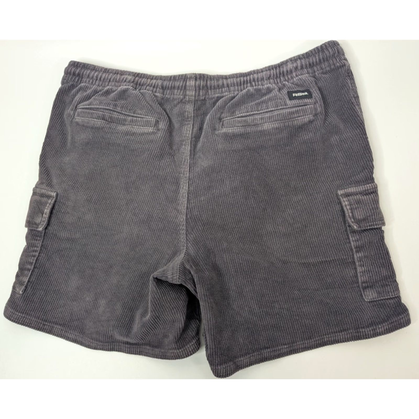 Rsq RSQ Cargo Shorts Corduroy Gray L Men’s Size Large Drawstring Skater Streetwear Surf Board Size US 33 - 4 Thumbnail