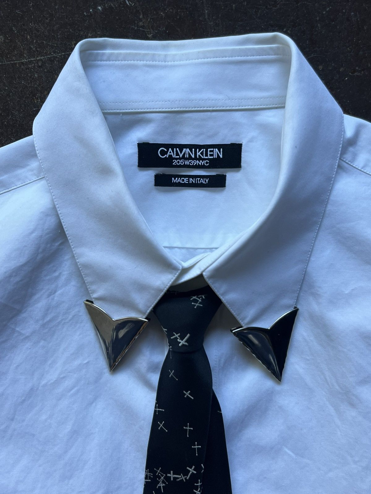 Calvin Klein 205W39NYC Arrow Lapel Collar Shirt Size US M / EU 48-50 / 2 - 4 Thumbnail