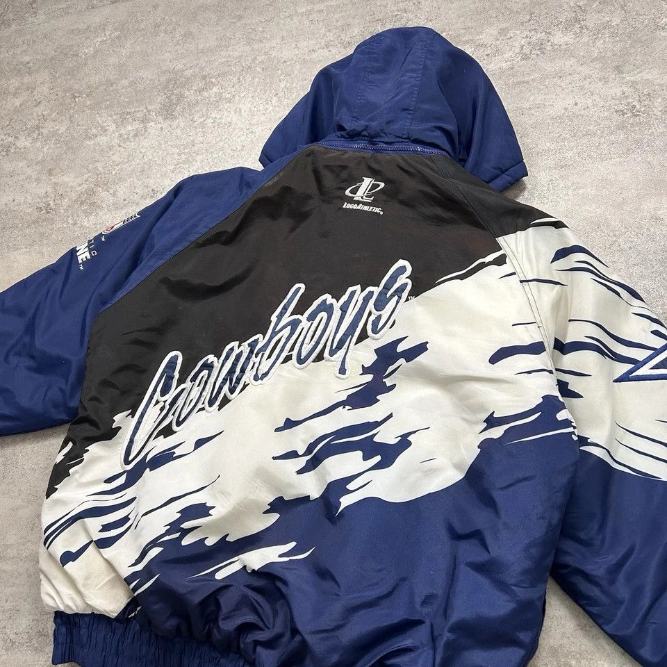 Logo Athletic × NFL × Vintage DALLAS COWBOYS LOGO ATHLETIC SPLASH PUFFER JACKET HOODIE Size US XL / EU 56 / 4 - 4 Thumbnail