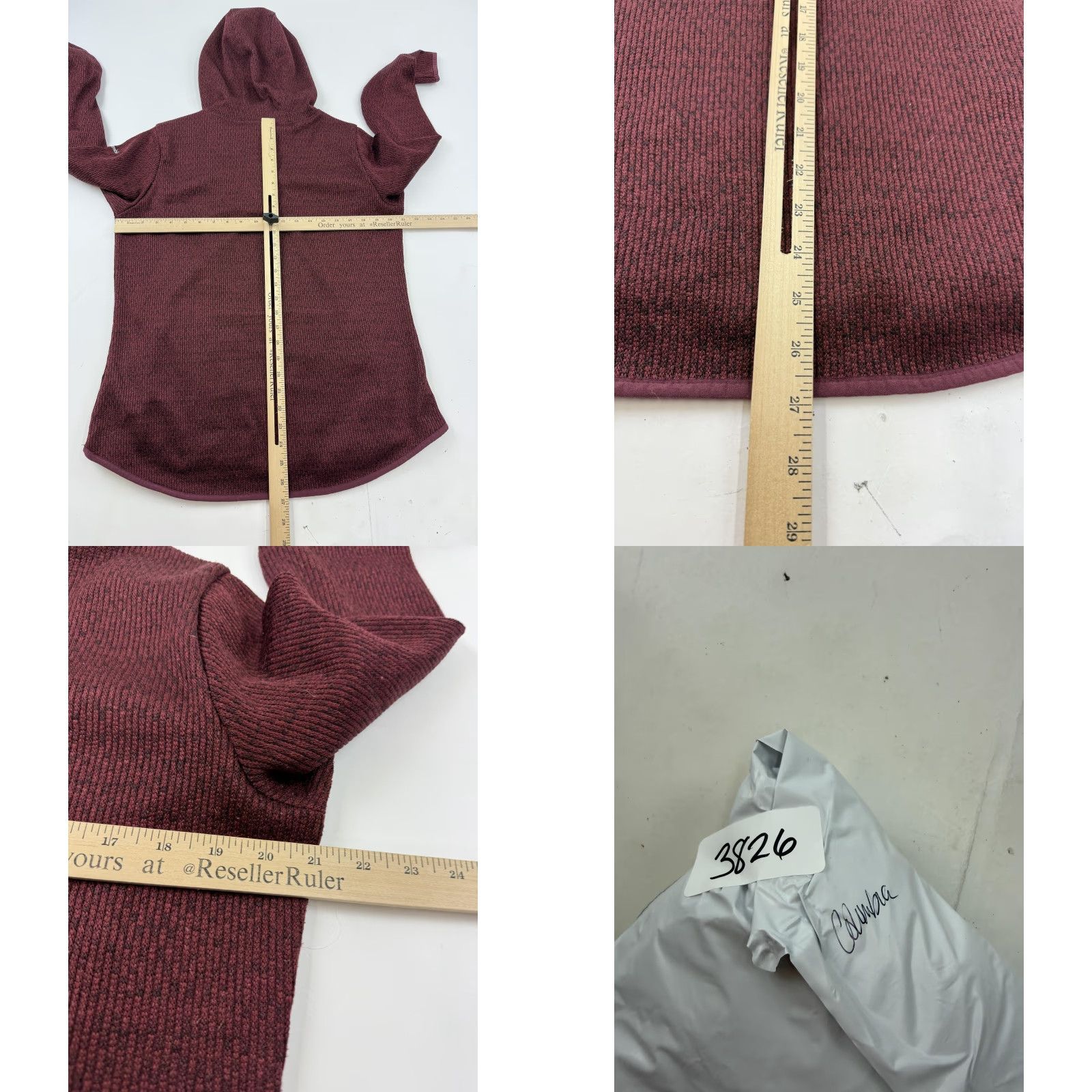 Vintage Columbia Hoodie Womens XL Red Thermal Henley Fleece Hooded Pullover Sweatshirt Size XL / US 12-14 / IT 48-50 - 9 Thumbnail