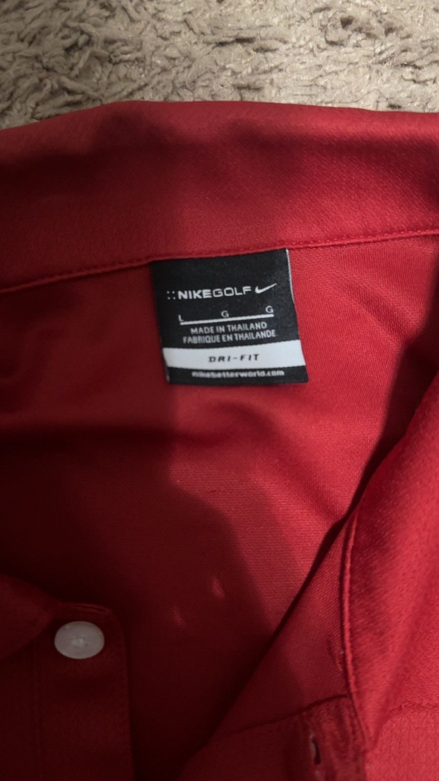 Nike Nike Red Golf Polo dri-fit used vintage Size Large Size US L / EU 52-54 / 3 - 2 Thumbnail