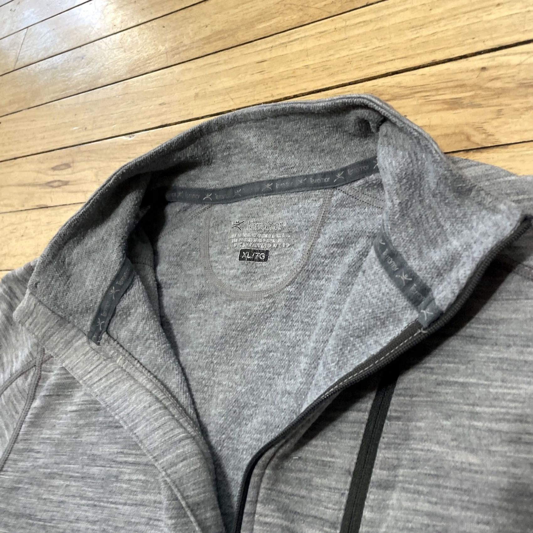 Vintage Terramar Mens XL Pullover Wool Blend 1/4 Zip Thermal Sweater Gray Size US XL / EU 56 / 4 - 5 Thumbnail