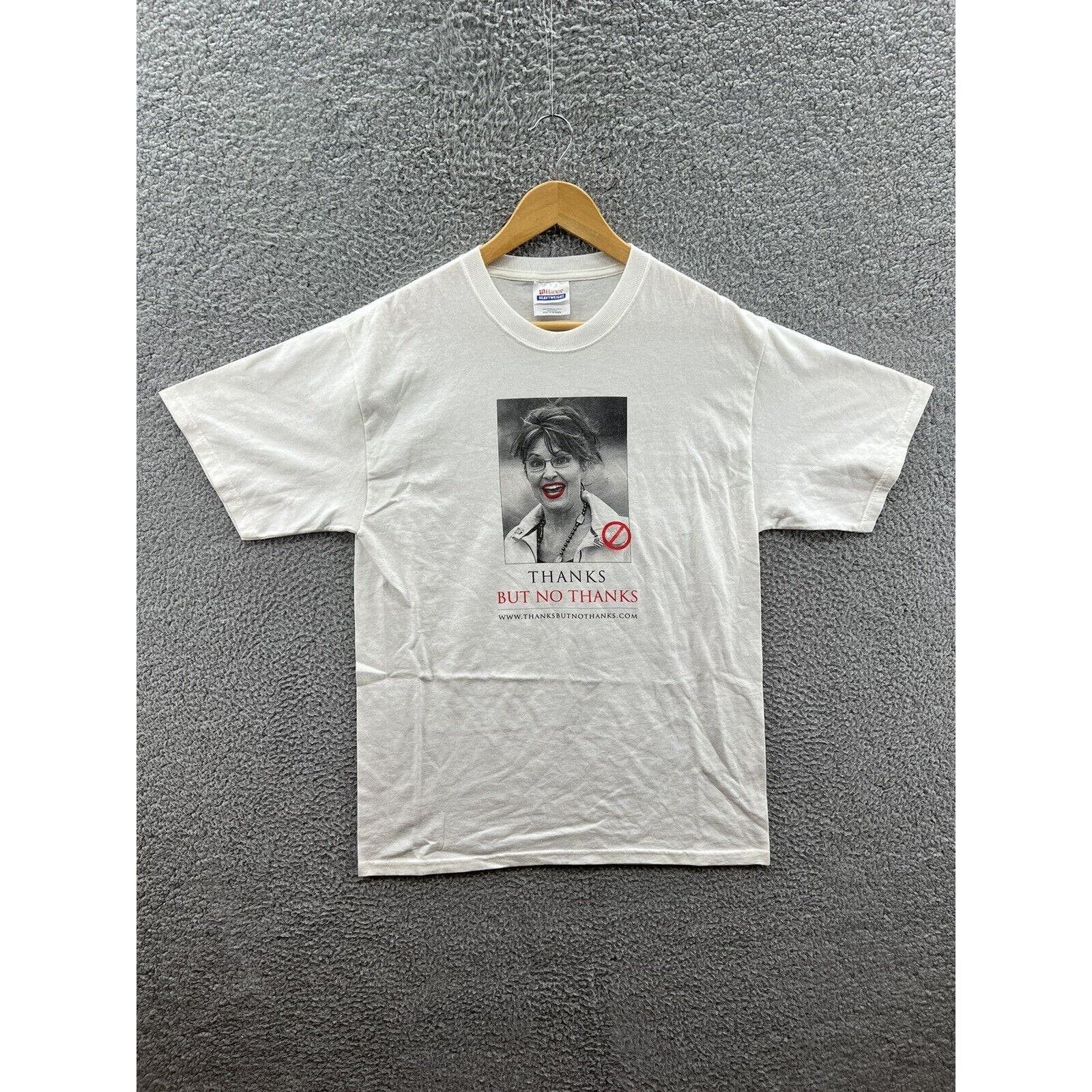 Thanks But No Thanks Sarah Palin White Vintage T-Shirt